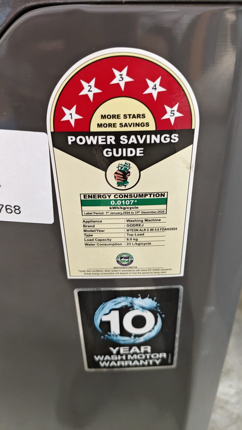 Refurbished Godrej 8 kg Washing Machine