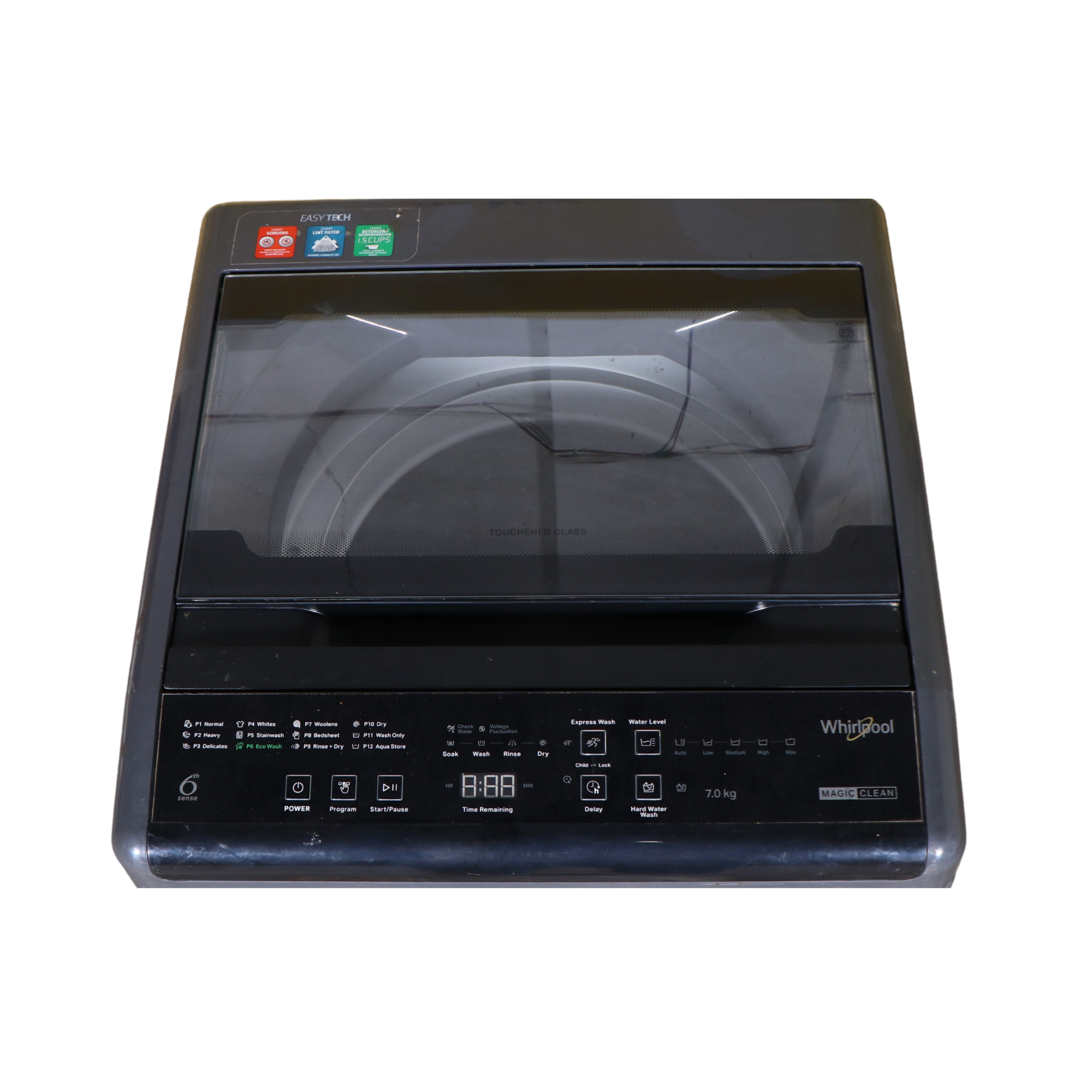 “Certified refurbished washing machine with 6-month warranty and fast delivery”
