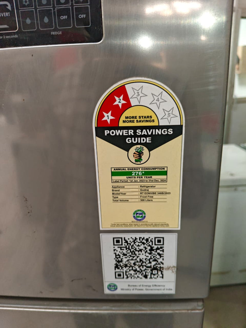 Refurbished Godrej 308L Double Door Refrigerator